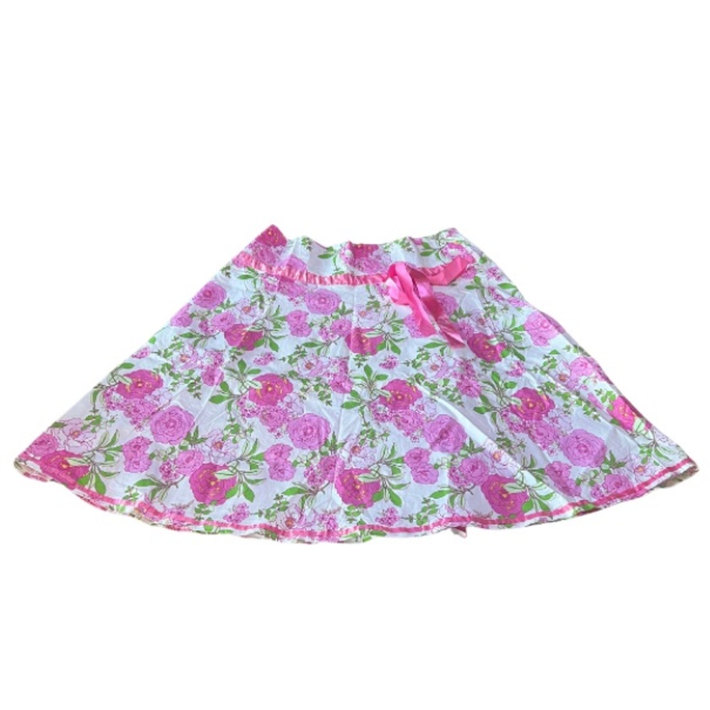Vintage Rave Pink Floral Skater Skirt
